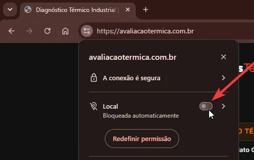 Passo 2: Ative o acesso ao local